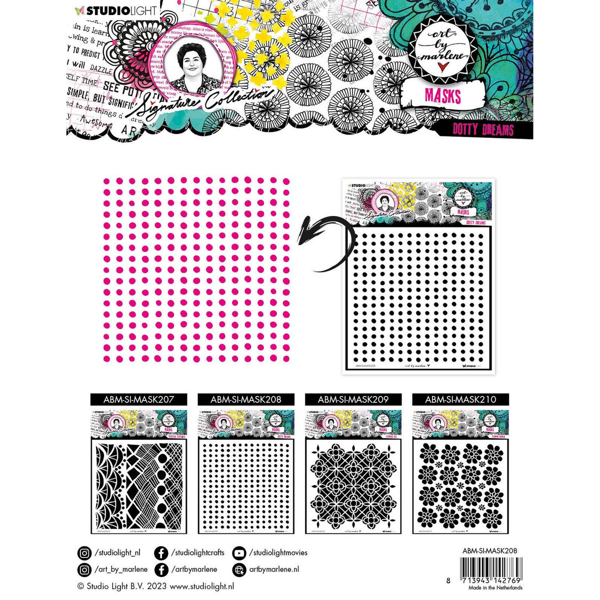 Studio light • signature collection mask stencil dotty dreams