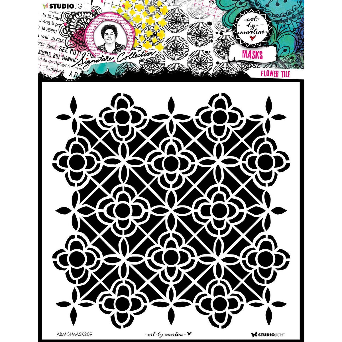Studio light • signature collection mask stencil flower tile