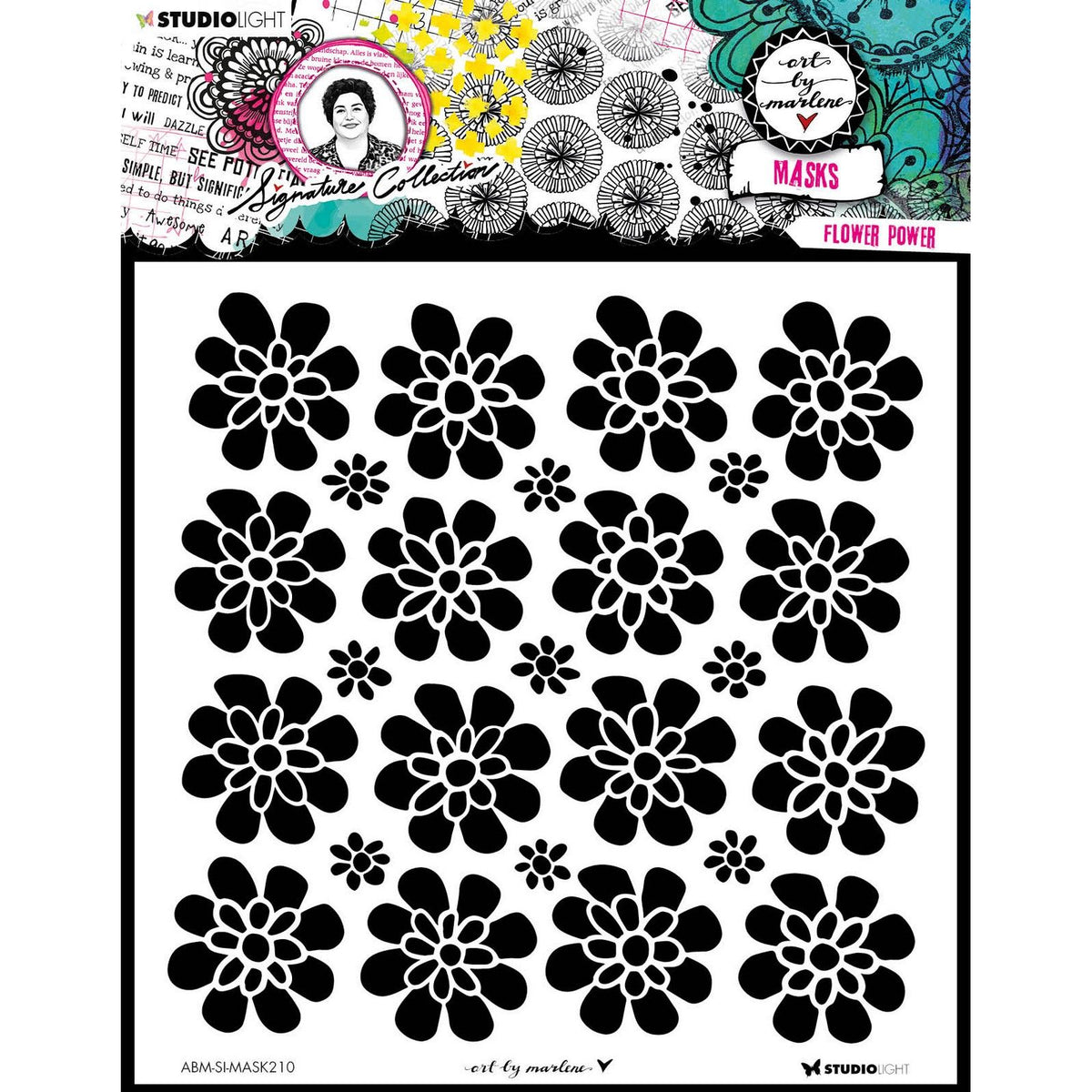 Studio light • signature collection mask stencil flower power