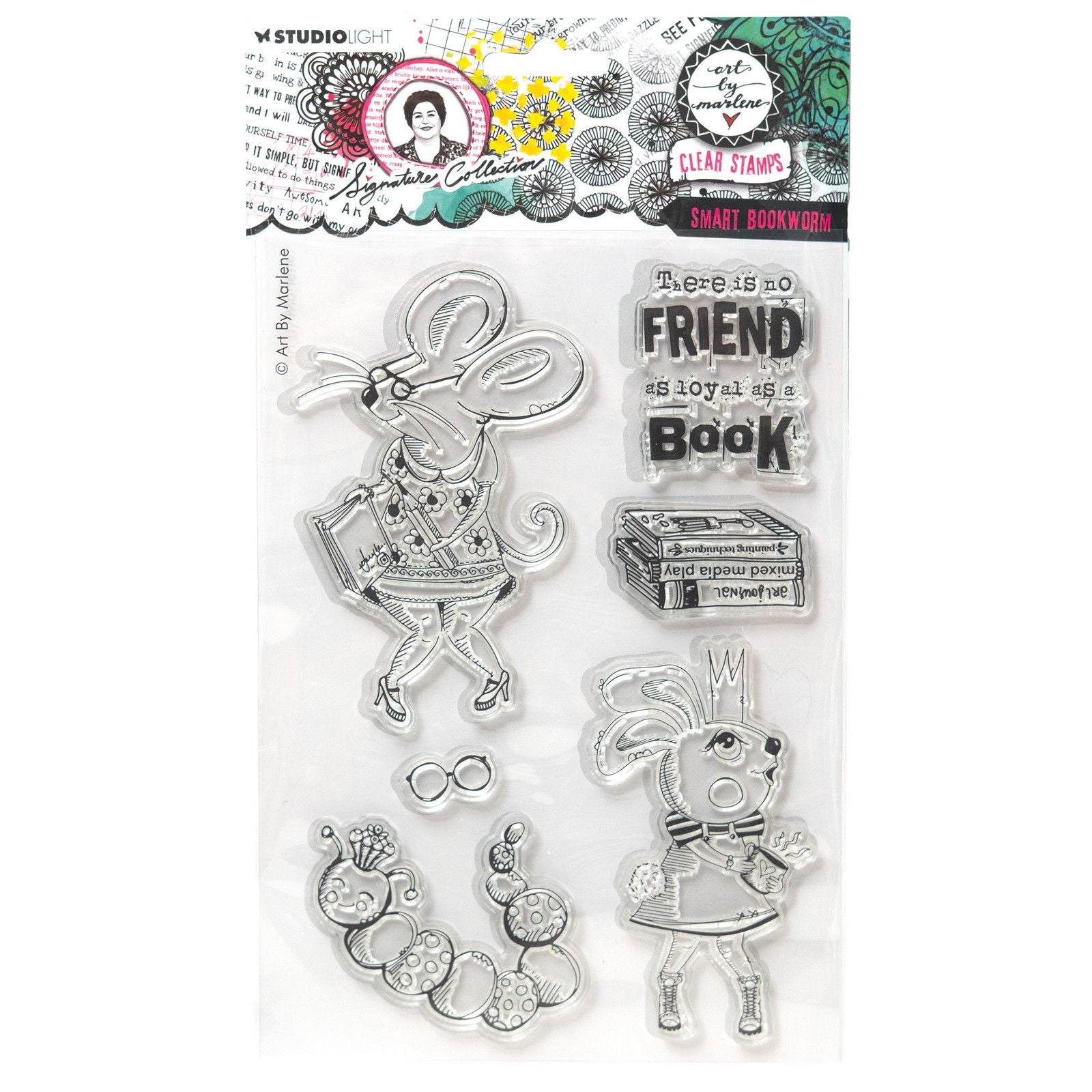 Studio light • signature collection clear stamp smart bookworm
