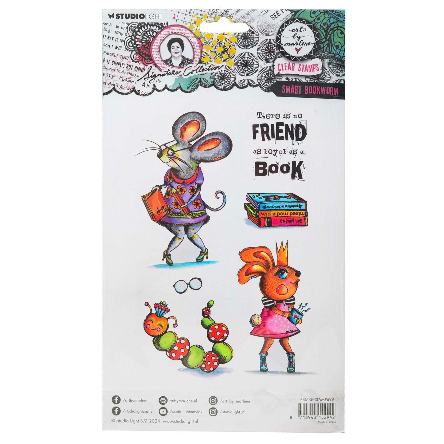 Studio light • signature collection clear stamp smart bookworm