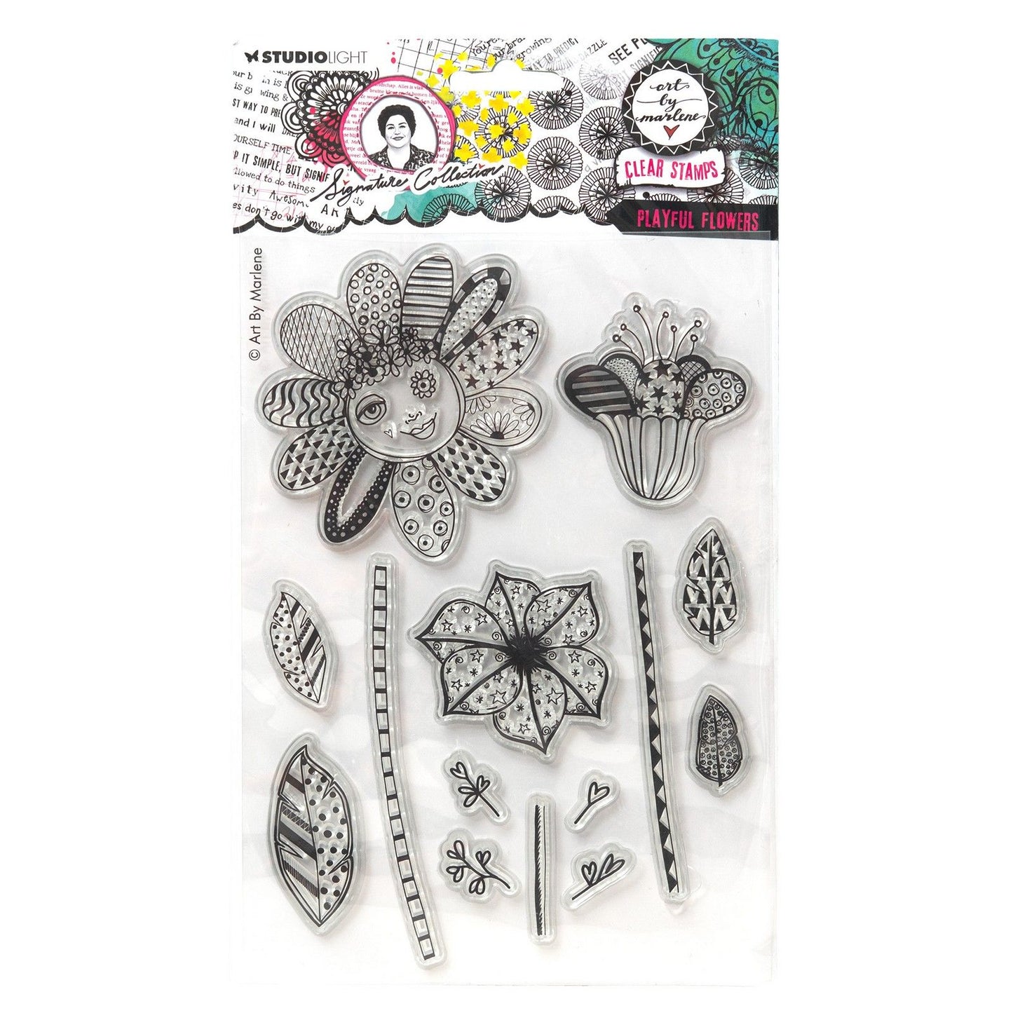Studio light • signature collection clear stamp playful flowers