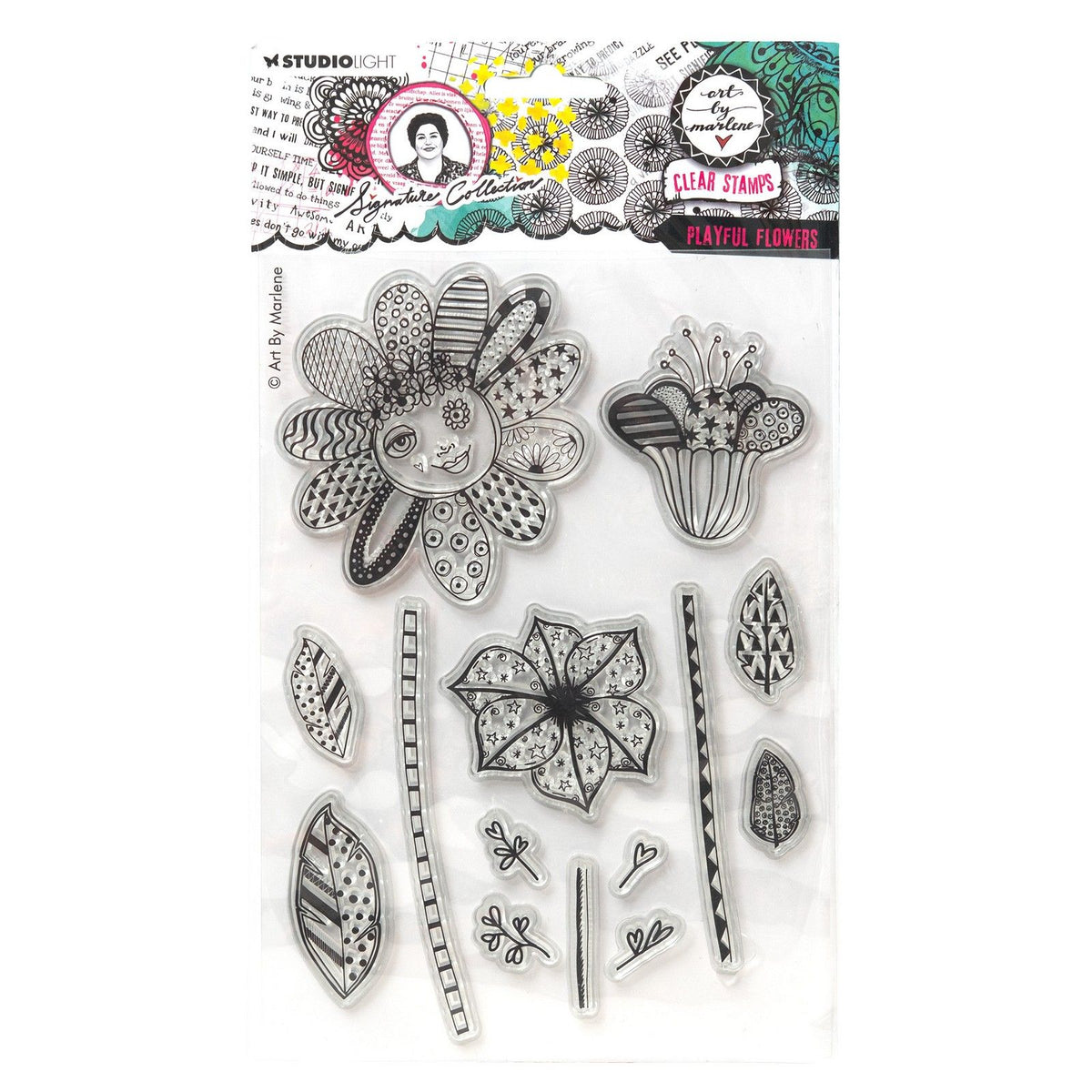 Studio light • signature collection clear stamp playful flowers