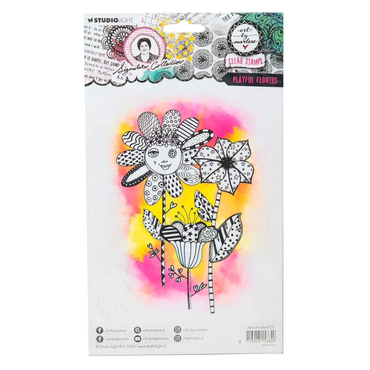 Studio light • signature collection clear stamp playful flowers