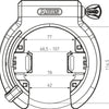 Abus granit x-plus 6950m nr oe frame lock