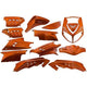 Edge plaatset 13-delig voor peugeot speedfight 2 - oranje metallic