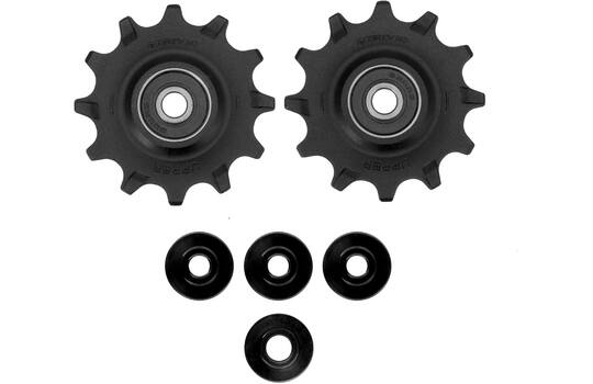 Trivio - derailleurwieltjes 12 12t chromo lagers
