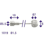 Rem binnenkabel Elvedes 2350mm RVS Slick ø1,5mm V-nippel en T-nippel (op kaart) - afbeelding 3