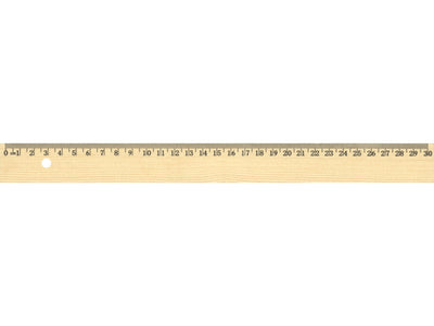 Kangaro liniaal 30cm hout met metaalinleg