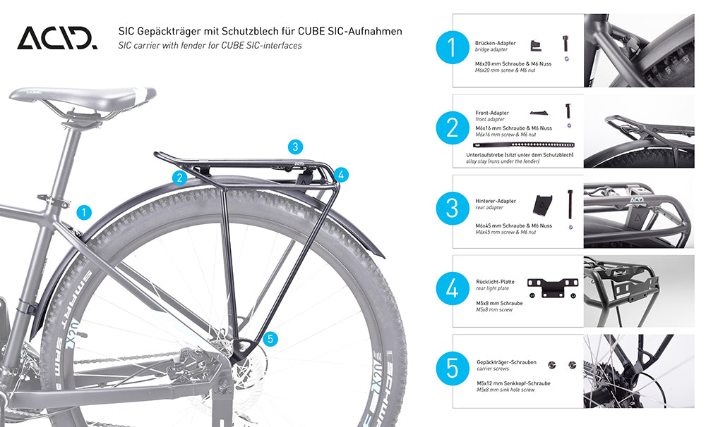 Acid rilink sic pure 27.5 rear carrier