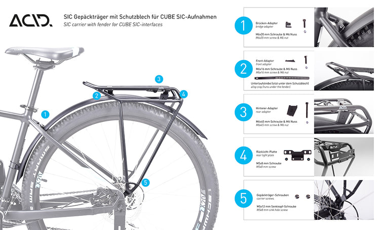 Acid rilink sic pure 27.5 rear carrier