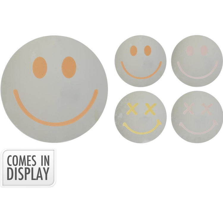 Home styling spiegel glas smiley 25x25cm