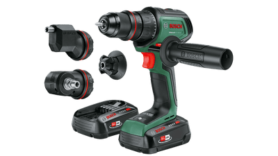 Bosch groen advanceddrill 18v-80 quicksnap accuschroefboormachine | 45-min. lader (al 18v-44) en 2x 18 v li-ion accu's (2,5 ah)) - 06039e2004