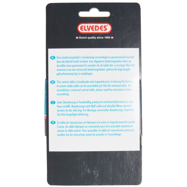 Kabelset Elvedes Trommelrem 1.70M 2.35M Rvs Zwart