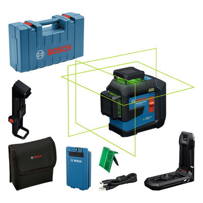 Bosch blauw gll 80-33 cg lijnlaser | 1 x accu ba 3.7v 3.0ah xl li-ion | in koffer - 0601065501