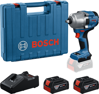 Bosch blauw gds 18v-780 accuslagmoeraanzetter| 2x gba 18v 5,0 ah en lader gal 18v-40 - 06019p4021