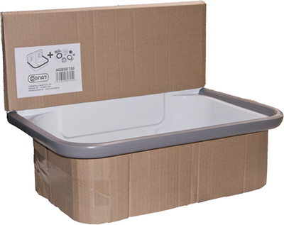 Cornat stalen uitgietbak 50cm wi - agbset50