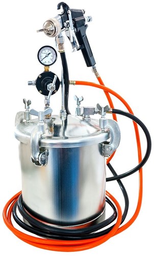Airpress drukvat verzinkt 8.5 l + verfspuit - 45202