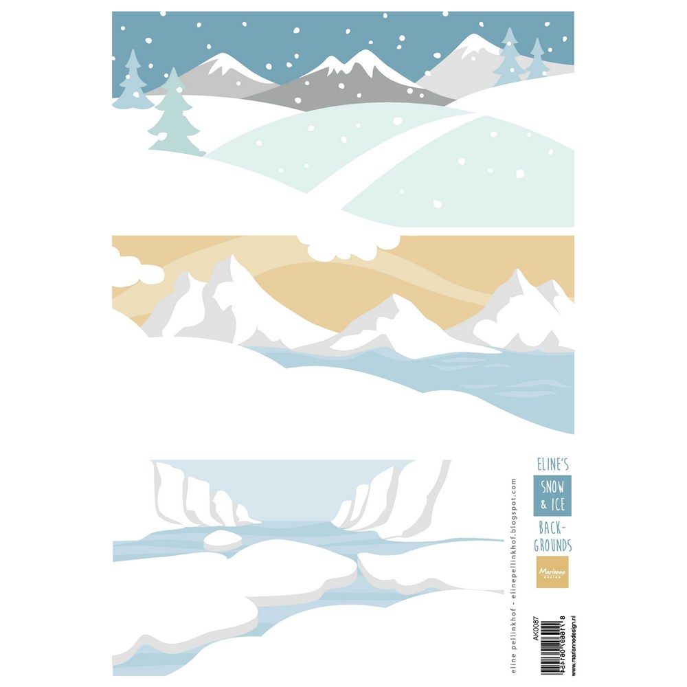 Marianne design • knipvel eline's achtergronden sneeuw ijs