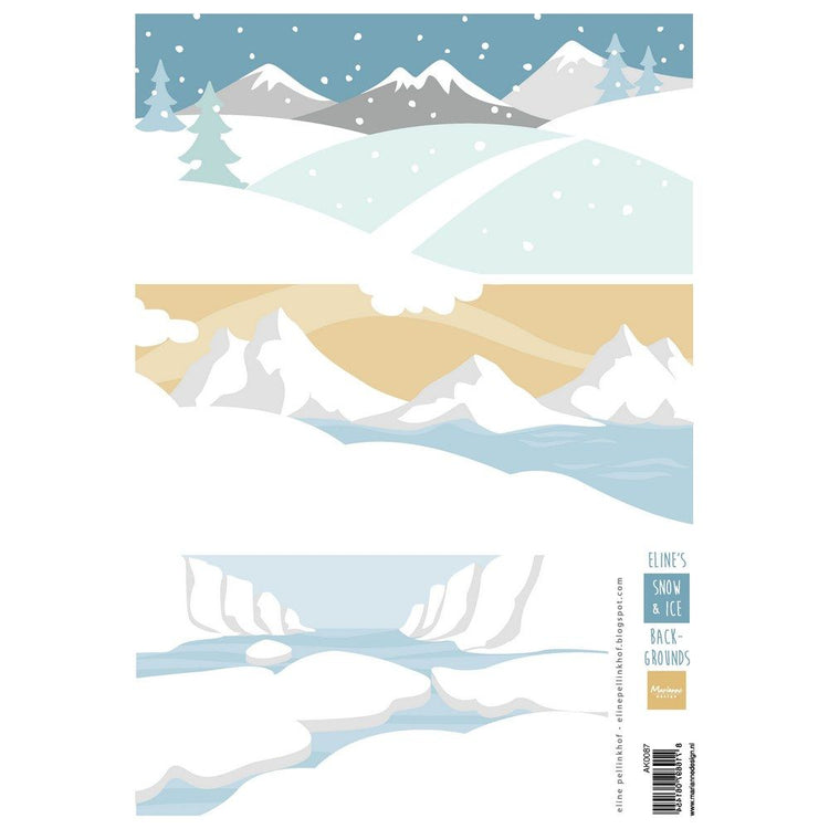 Marianne design • knipvel eline's achtergronden sneeuw ijs