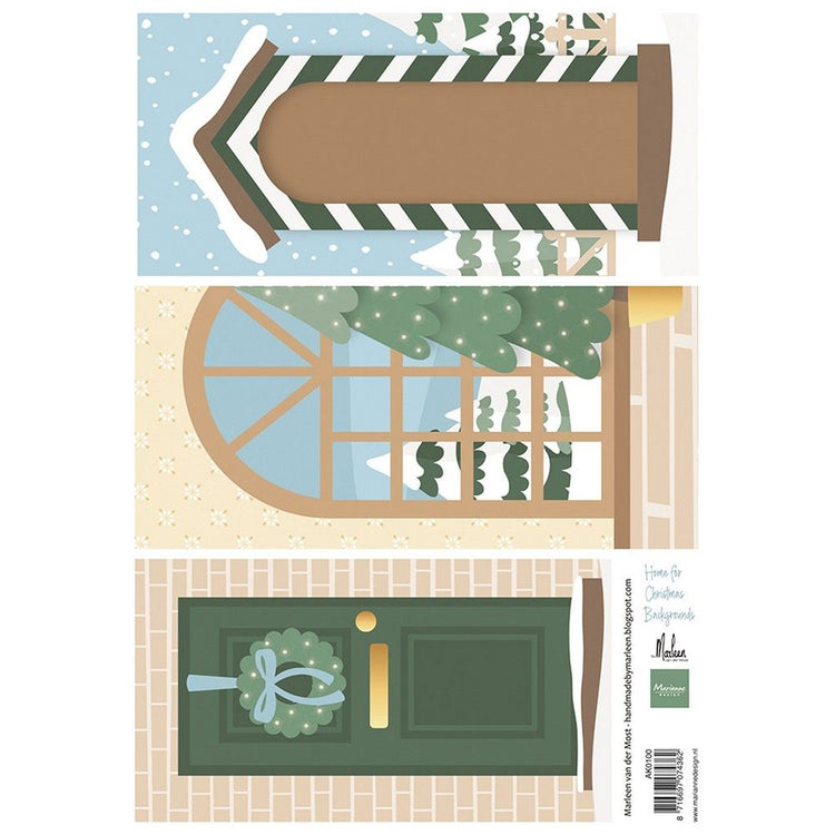 Marianne design • die cut sheet home for christmas by marleen