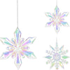 Home styling kersthanger sneeuwvlok 11cm iriserend