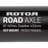 Rotor aldhu axle for rim brakes