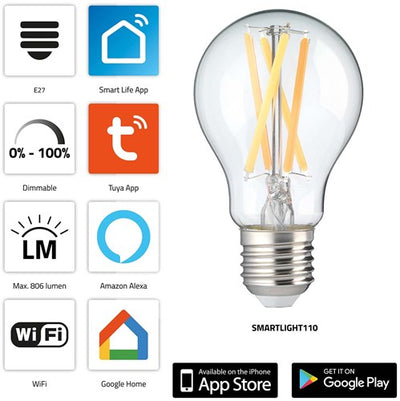 Alecto smartlight110 slimme filament led-lamp met wi-fi - smartlight110