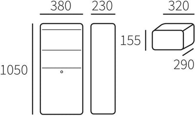 Allux pakketzuil 600 antraciet - 40060065