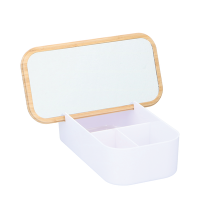 Alpina make-up opberger met spiegel, 25cm