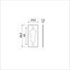 Ami afdekplaatje no:4 vlak profielcilinder gat f-2 - 227034