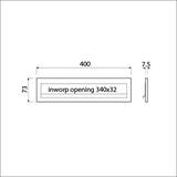 Ami briefplaat dl 400mm veer f1 deurdikte 38 42 - 400131 - afbeelding 2