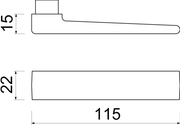 Ami deurkruk 353 stiftdeel f1 332 gatdeel m6 deurdikte 53 57 - 104454 - afbeelding 2