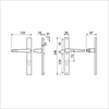 Ami deurkruk 357 vastdraaibaar 245 30 profielcilinder 72 m5 r5,5 f1 deurdikte 53 57 mm. - 511740