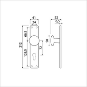 Ami knop 160 50 vast langschild 212 41 rh profielcilinder 72 f1 - 313796 - afbeelding 2