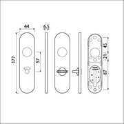 Ami kortschild wc 177 1 5*57 klik f-1 - 210261 - afbeelding 2