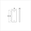 Ami rechthoek rozet 4 rh blind f-1 - 216401