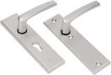 Ami veiligheidsbeslag 193*50 buiten profielcilinder 55 binnen blind + deurkruk 332 f1 deurdikte 38 42 mm - 821236 - afbeelding 1