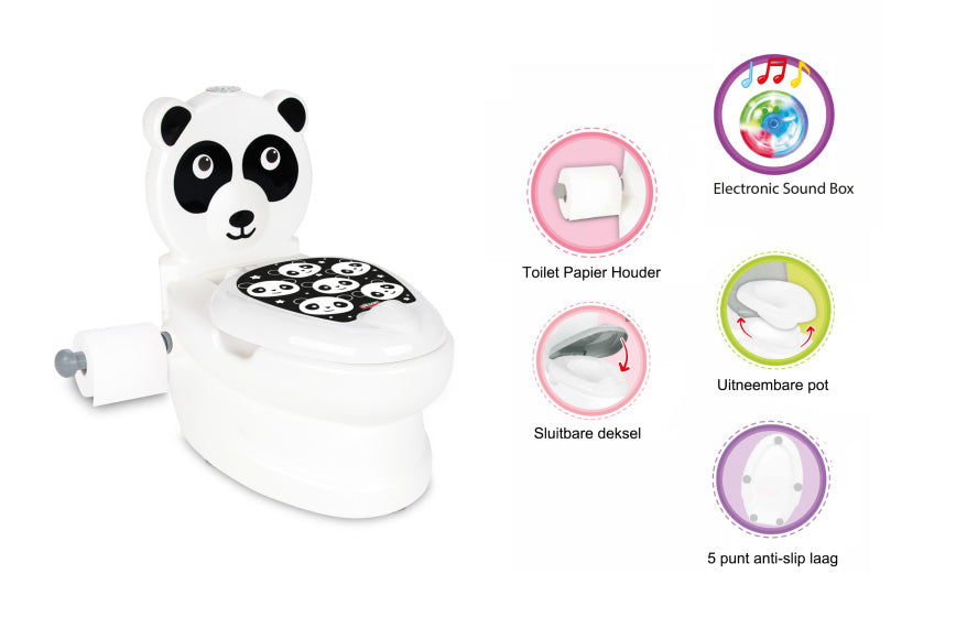 Pilsan Panda educatief plaspotje wit zwart