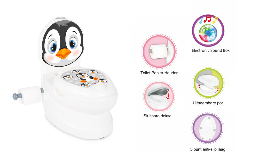 Pilsan Penguin educatief plaspotje wit zwart