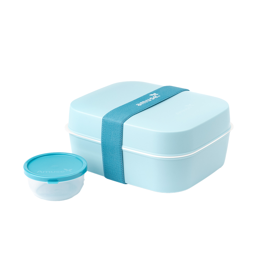 Amuse basic lunchbox 3-in-1 blauw 6-delig