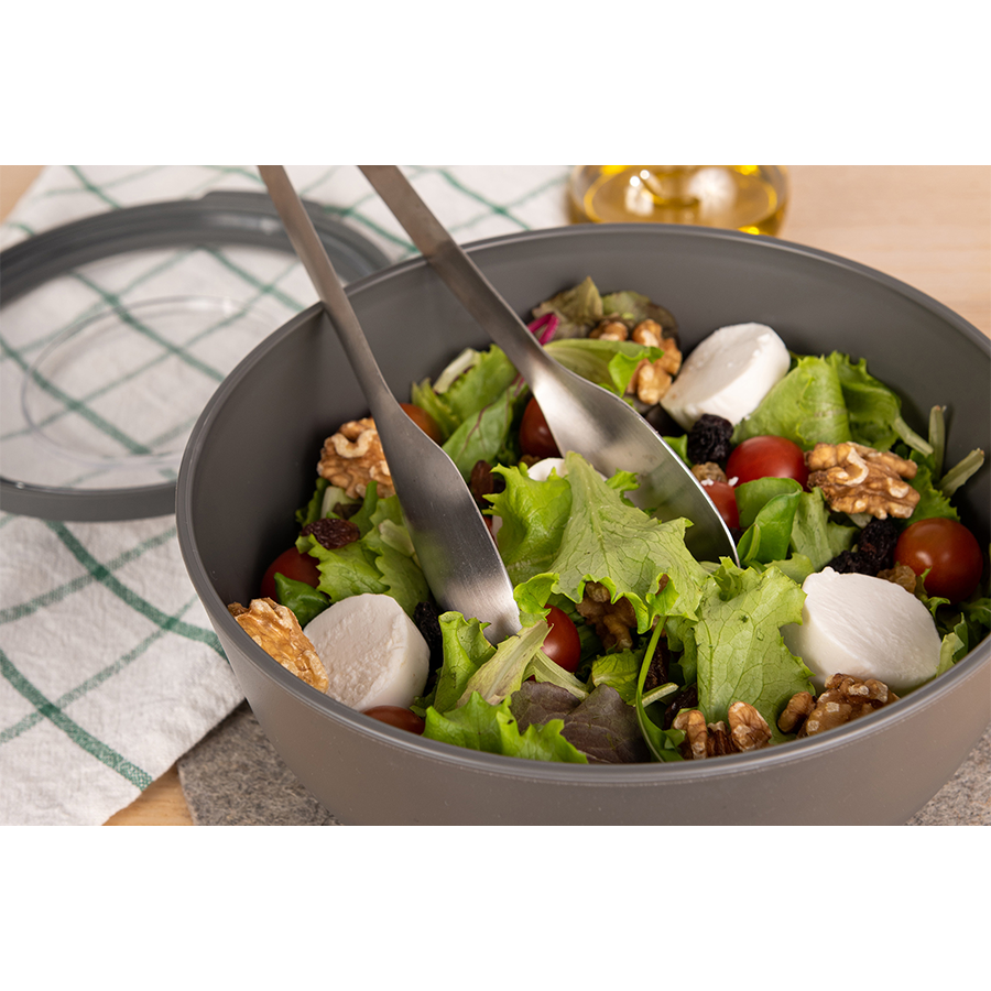 Amuse life dinner bowl met deksel grijs 2000ml