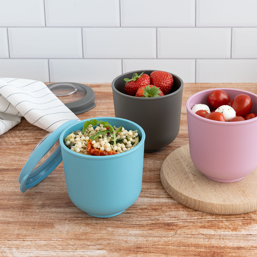 Amuse life lunch bowl met deksel blauw 500ml