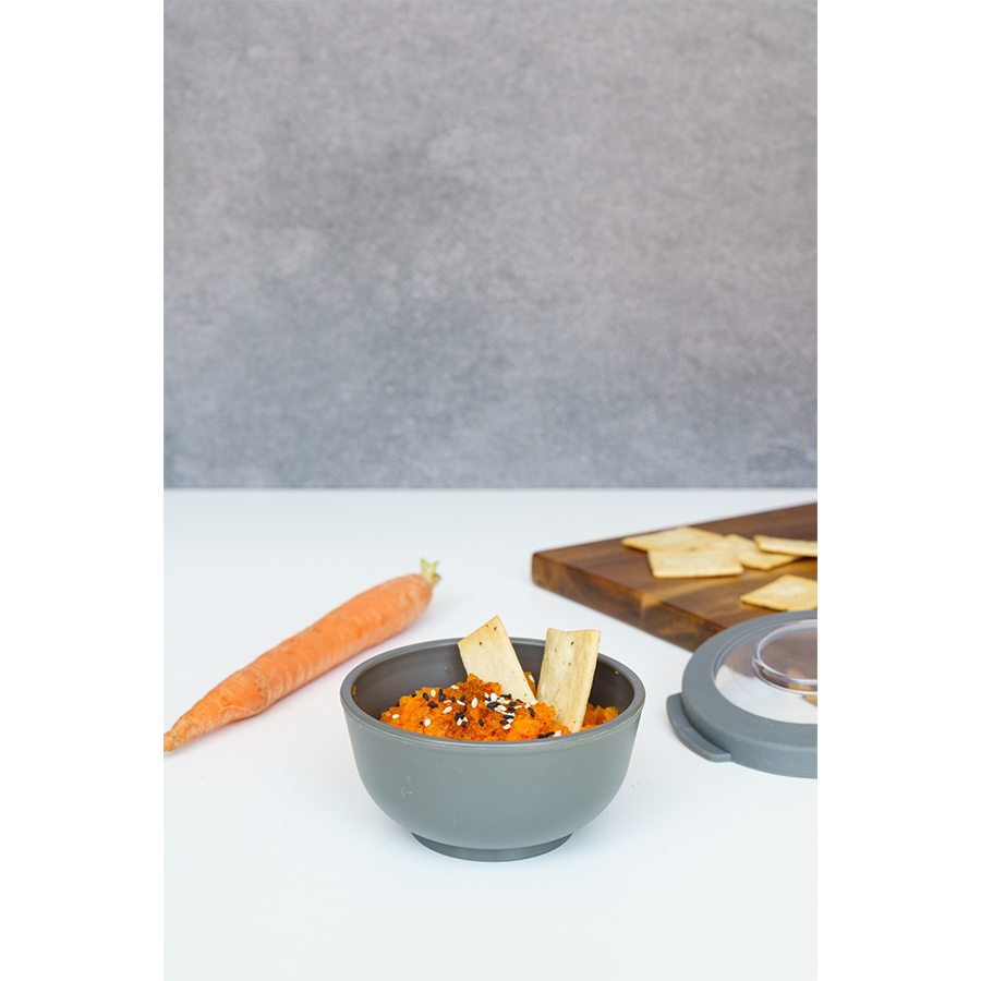 Amuse life snack bowl met deksel grijs 200ml