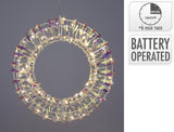 Home styling krans 30cm 30led shiny rainbow met timer - afbeelding 1