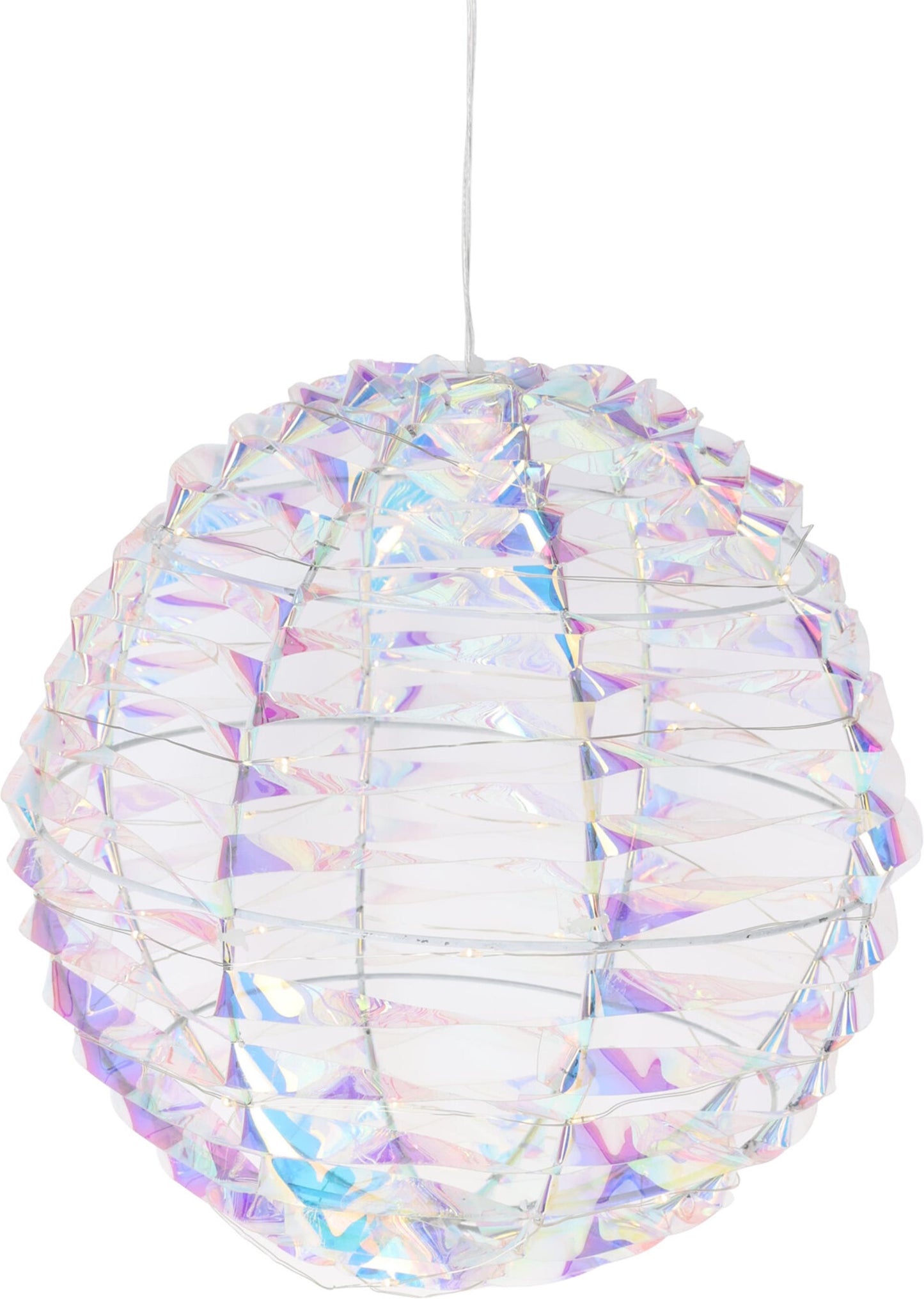 Home styling bal 25cm 40 led shiny rainbow