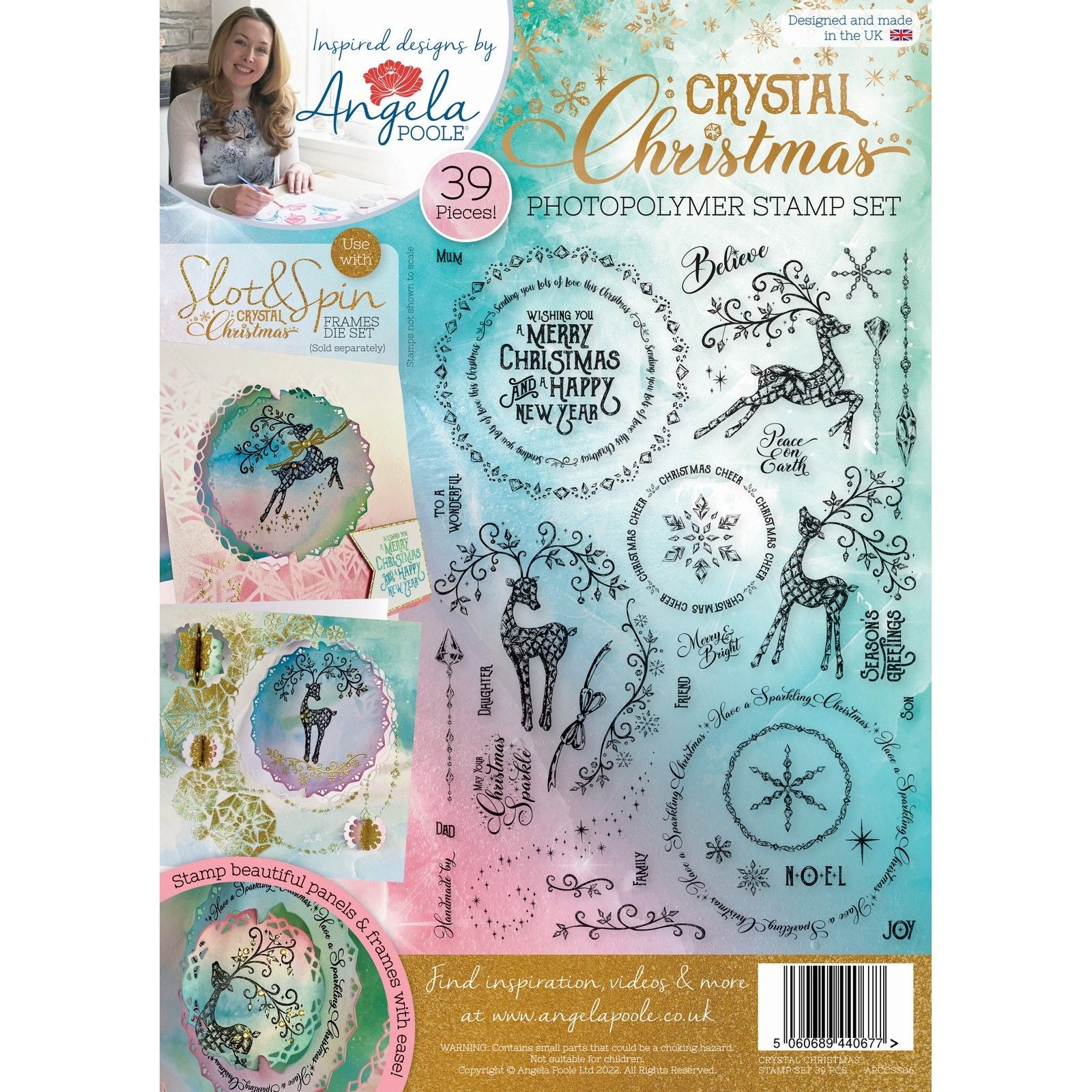 Creative expressions angela poole • photopolymer stamp set crystal christmas a4