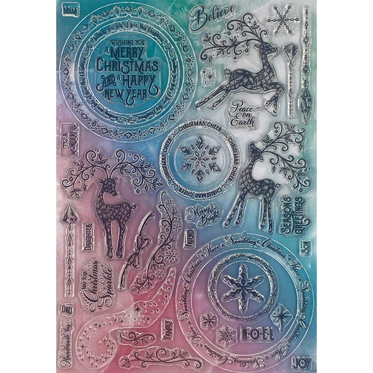 Creative expressions angela poole • photopolymer stamp set crystal christmas a4