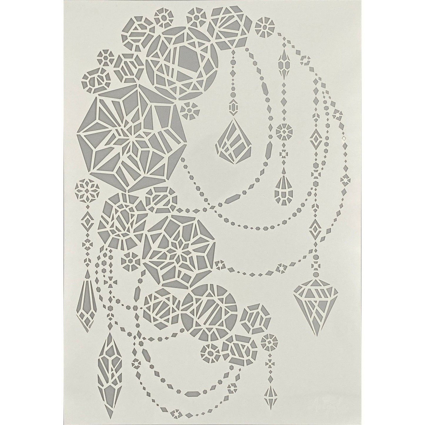 Angela poole • craft stencil crystal gems a4
