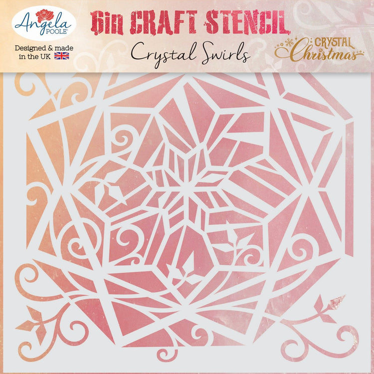Angela poole • craft stencil crystal swirls